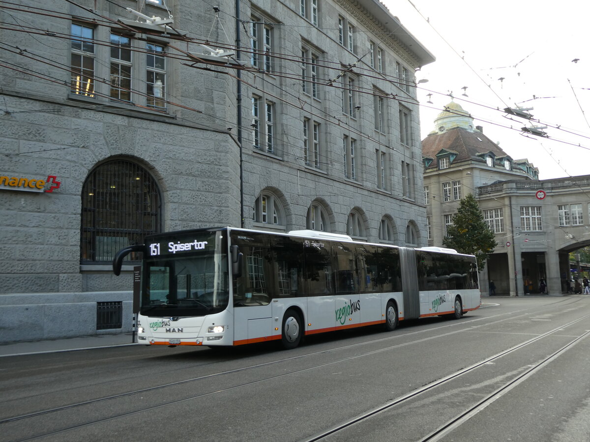 (229'065) - Regiobus, Gossau - Nr. 53/SG 451'153 - MAN am 13. Oktober 2021 beim Bahnhof St. Gallen