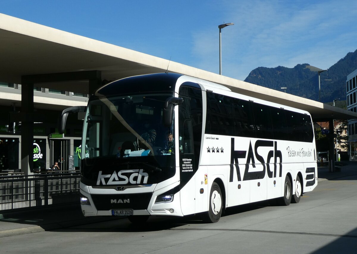 (229'239) - Aus Deutschland: Kasch, Oberteuringen - FN-KR 2026 - MAN am 15. Oktober 2021 beim Bahnhof Chur