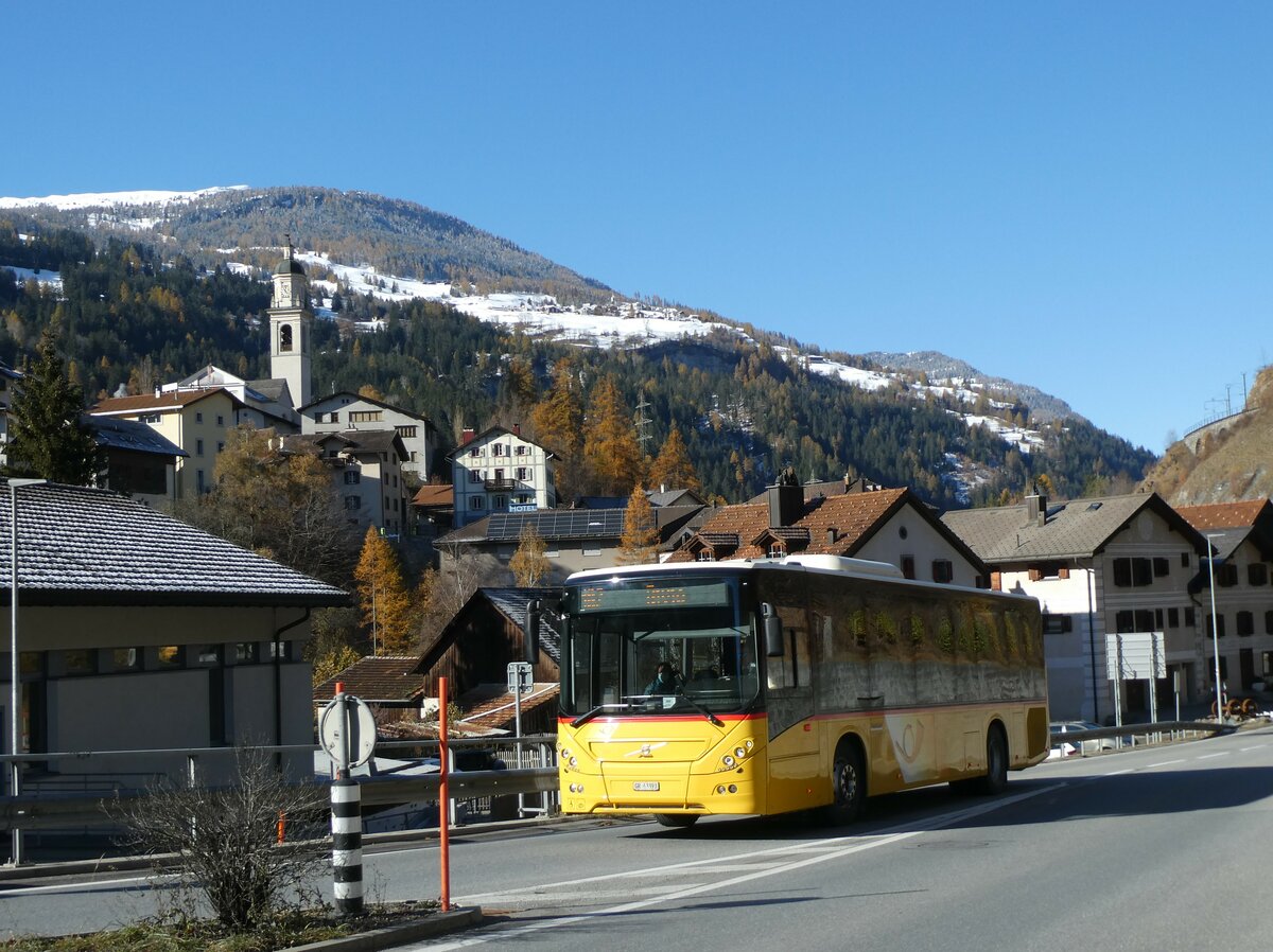 (230'019) - Reptrans, Salouf - GR 43'393 - Volvo am 6. November 2021 in Tiefencastel, Albulastrasse