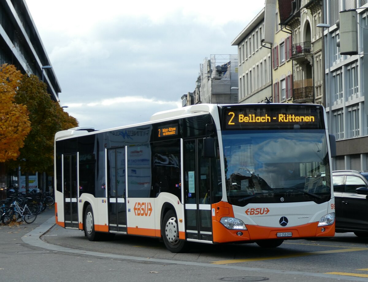 (230'176) - BSU Solothurn - Nr. 99/SO 158'099 - Mercedes am 8. November 2021 beim Hauptbahnhof Solothurn