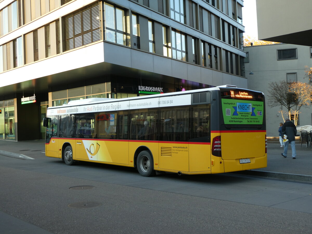 (230'290) - Wohlgemuth, Hochwald - SO 178'721 - Mercedes (ex PostAuto Nordschweiz) am 9. November 2021 beim Bahnhof Liestal