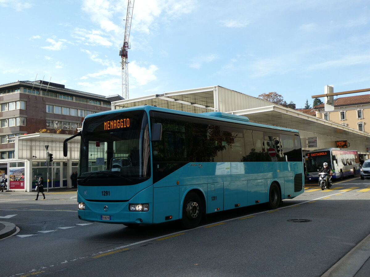 (230'394) - Aus Italien: ASF Como - Nr. 1291/FK-867 VV - Irisbus am 10. November 2021 in Lugano, Centro