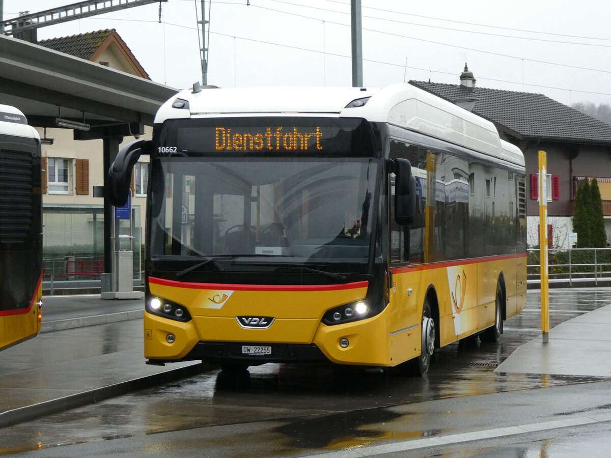 (230'949) - PostAuto Zentralschweiz - Nr. 14/OW 22'255 - VDL am 27. November 2021 beim Bahnhof Sarnen