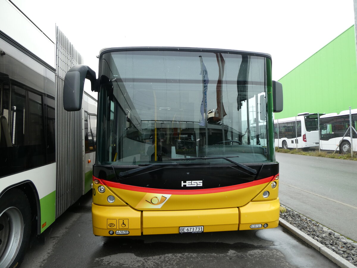 (231'003) - PostAuto Bern - Nr. 10/BE 673'731 - Hess (ex Klopfstein, Laupen Nr. 10) am 28. November 2021 in Kerzers, Interbus