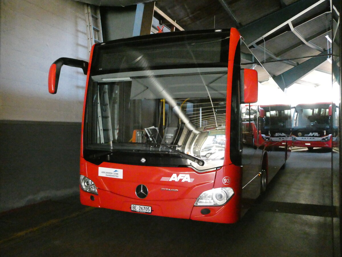 (231'379) - AFA Adelboden - Nr. 93/BE 26'705 - Mercedes am 16. Dezember 2021 in Adelboden, Busstation