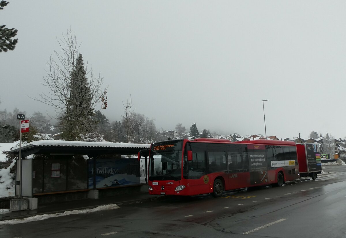 (231'388) - AFA Adelboden - Nr. 97/BE 823'927 - Mercedes am 16. Dezember 2021 beim Bahnhof Frutigen