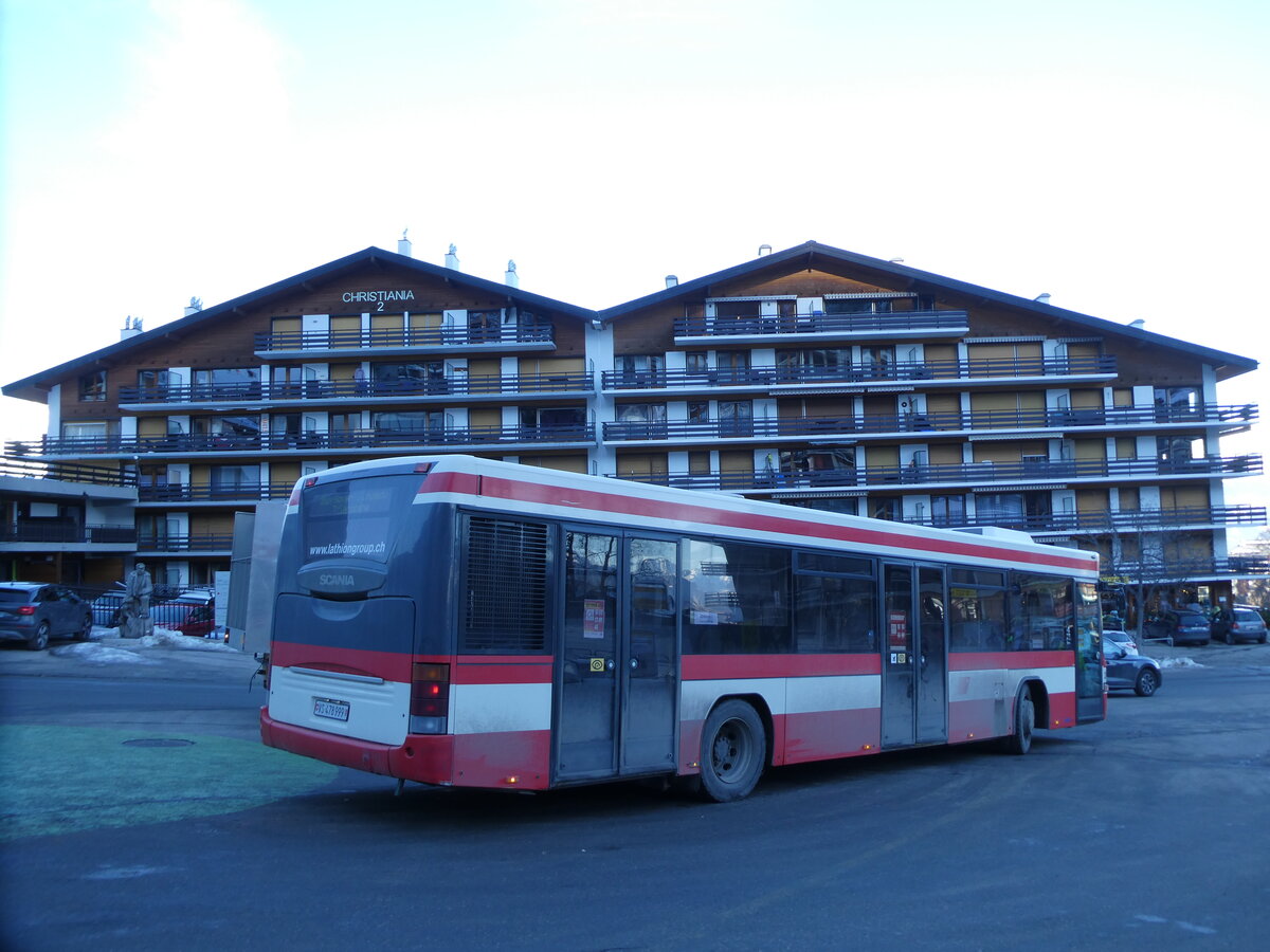 (231'635) - Lathion, Sion - Nr. 26/VS 478'999 - Scania/Hess (ex AAGS Schwyz Nr. 12) am 1. Januar 2022 in Haute-Nendaz, Tlcabine