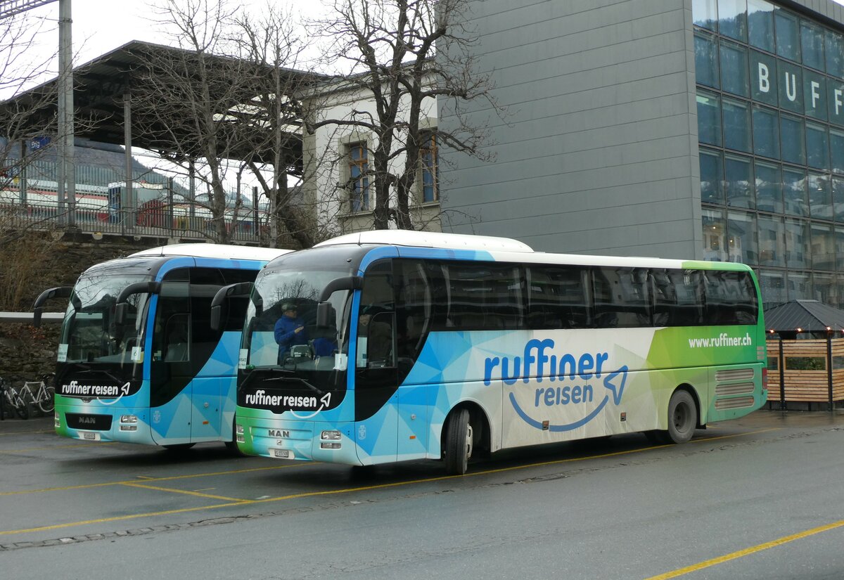 (231'769) - Ruffiner, Turtmann - VS 155'508 - MAN am 2. Januar 2022 beim Bahnhof Brig