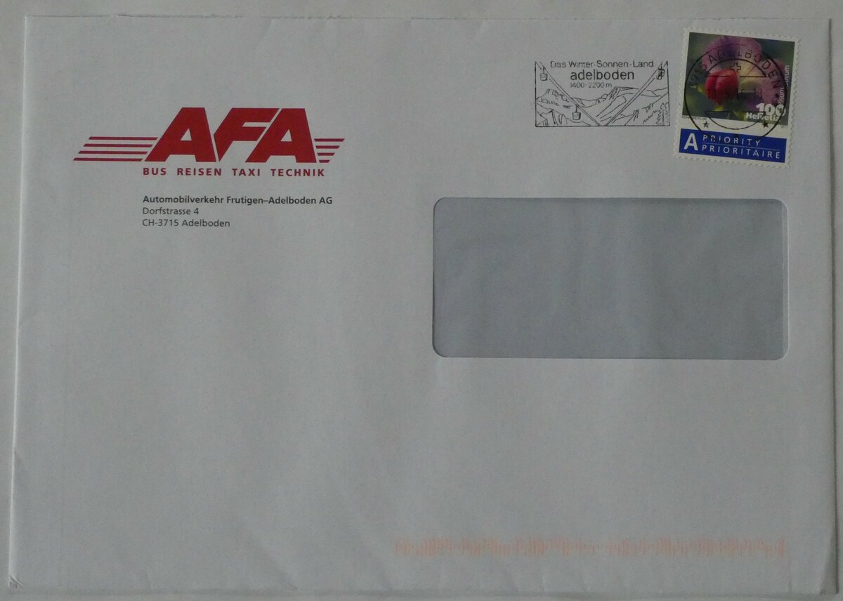 (231'775) - AFA-Briefumschlag vom 10. Mai 2016 am 3. Januar 2022 in Thun