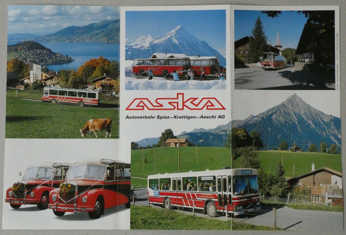 (232'412) - ASKA-Reiseprospekt um 1992 am 24. Januar 2022 in Thun (Rckseite)