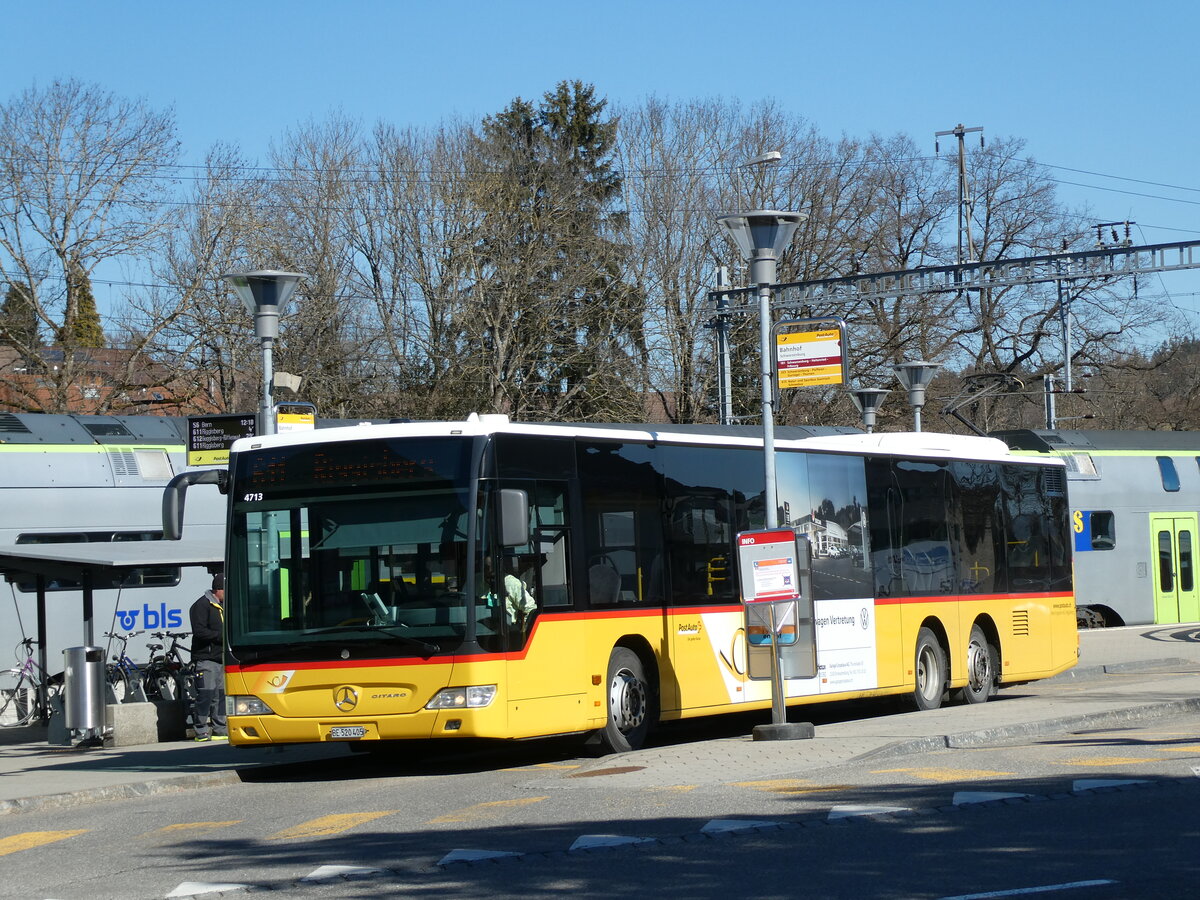 (233'341) - Engeloch, Riggisberg - Nr. 12/BE 520'405 - Mercedes (ex PostAuto Bern) am 28. Februar 2022 beim Bahnhof Schwarzenburg