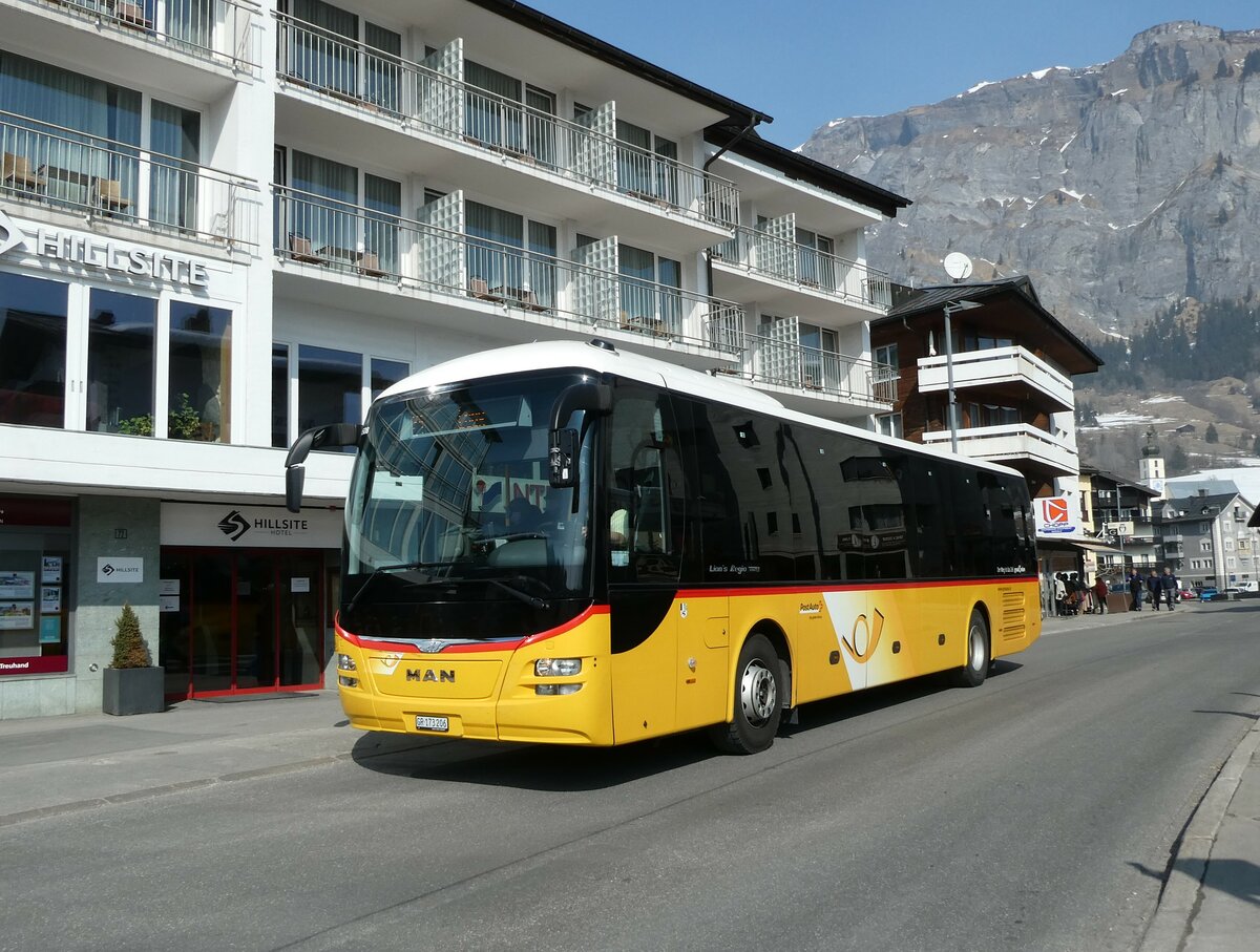 (233'772) - PostAuto Graubnden - GR 173'206 - MAN am 11. Mrz 2022 in Flims, Bergbahnen