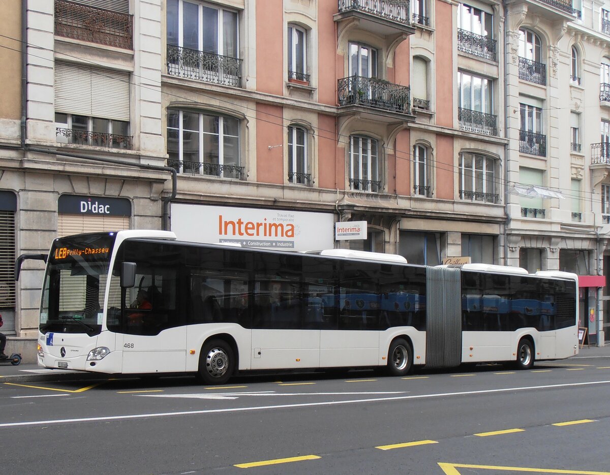(233'948) - Intertours, Domdidier - Nr. 468/FR 300'468 - Mercedes (ex Nr. 201) am 13. Mrz 2022 beim Bahnhof Lausanne (Einsatz TL)