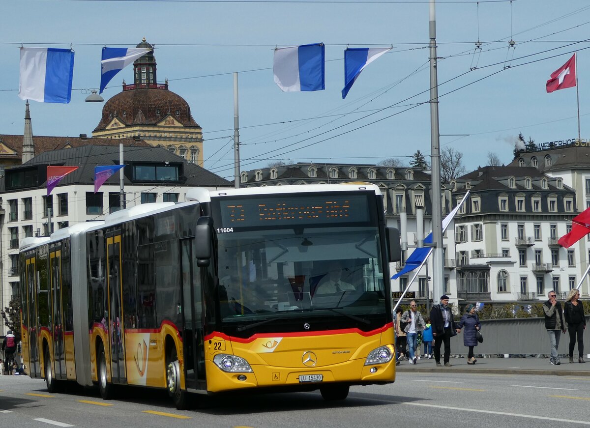 (234'435) - Bucheli, Kriens - Nr. 22/LU 15'430 - Mercedes am 11. April 2022 in Luzern, Bahnhofbrcke