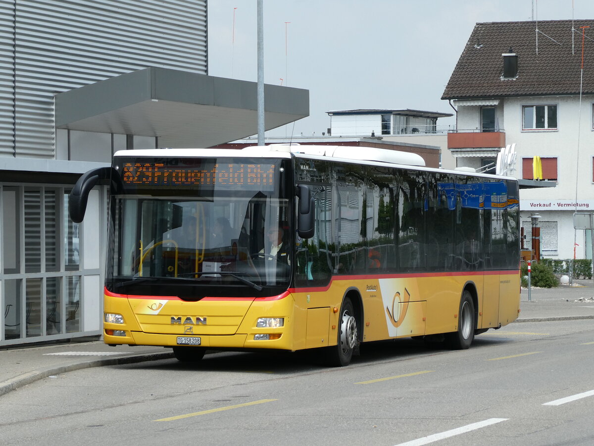 (235'411) - PostAuto Ostschweiz - TG 158'208 - MAN am 7. Mai 2022 in Frauenfeld, Thurgipark