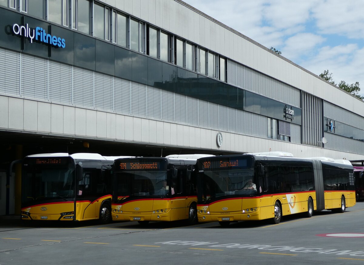 (236'476) - PostAuto Bern - Nr. 10'309/BE 820'681 - Solaris (ex Nr. 681) am 29. Mai 2022 in Bern, Postautostation