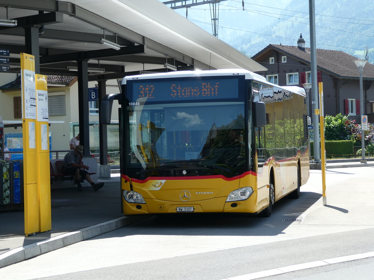 (236'656) - PostAuto Zentralschweiz - Nr. 59/NW 5107 - Mercedes (ex Nr. 12; ex Thepra, Stans Nr. 12) am 4. Juni 2022 beim Bahnhof Sarnen