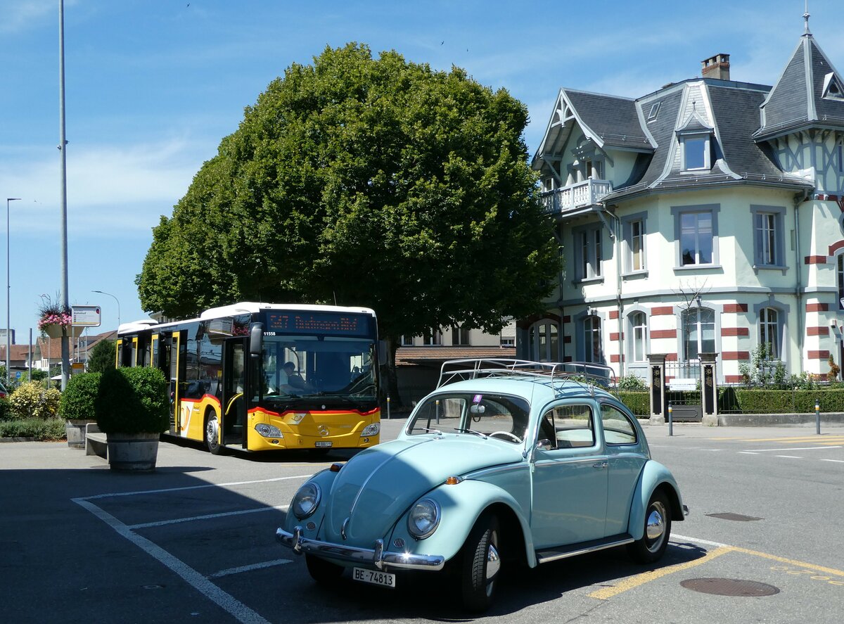 (237'858) - Wieland, Murten - Nr. 118/FR 300'595 - Mercedes am 3. Juli 2022 beim Bahnhof Murten (Teilaufnahme)