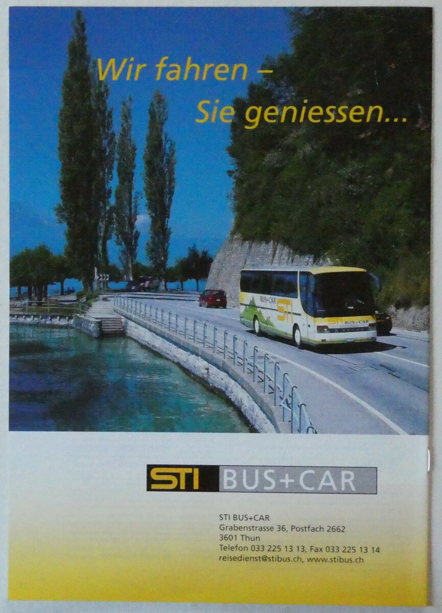 (237'911) - STI-Reiseprogramm 2007 am 9. Juli 2022 in Thun (Rckseite)