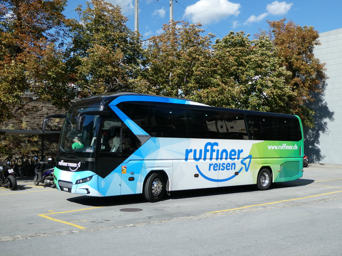 (238'717) - Ruffiner, Turtmann - VS 468'323 - Neoplan am 31. Juli 2022 beim Bahnhof Brig