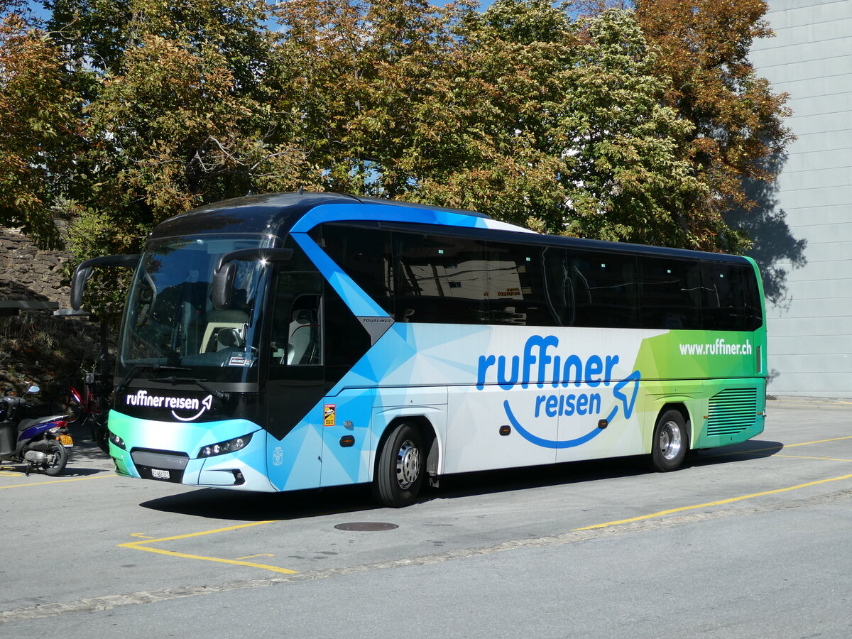 (238'718) - Ruffiner, Turtmann - VS 468'323 - Neoplan am 31. Juli 2022 beim Bahnhof Brig