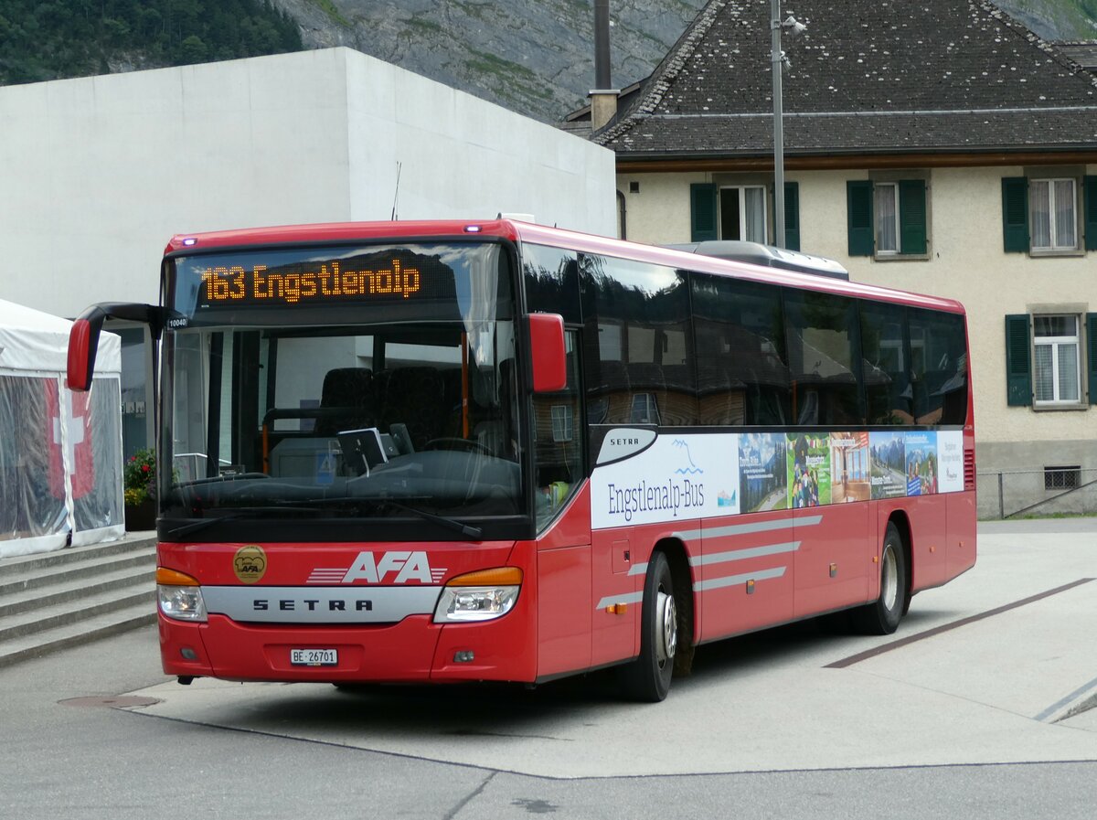 (238'802) - AFA Adelboden - Nr. 24/BE 26'701 - Setra am 1. August 2022 in Innertkirchen, Grimseltor (Einsatz: PostAuto fr Engstlenalp-Bus)