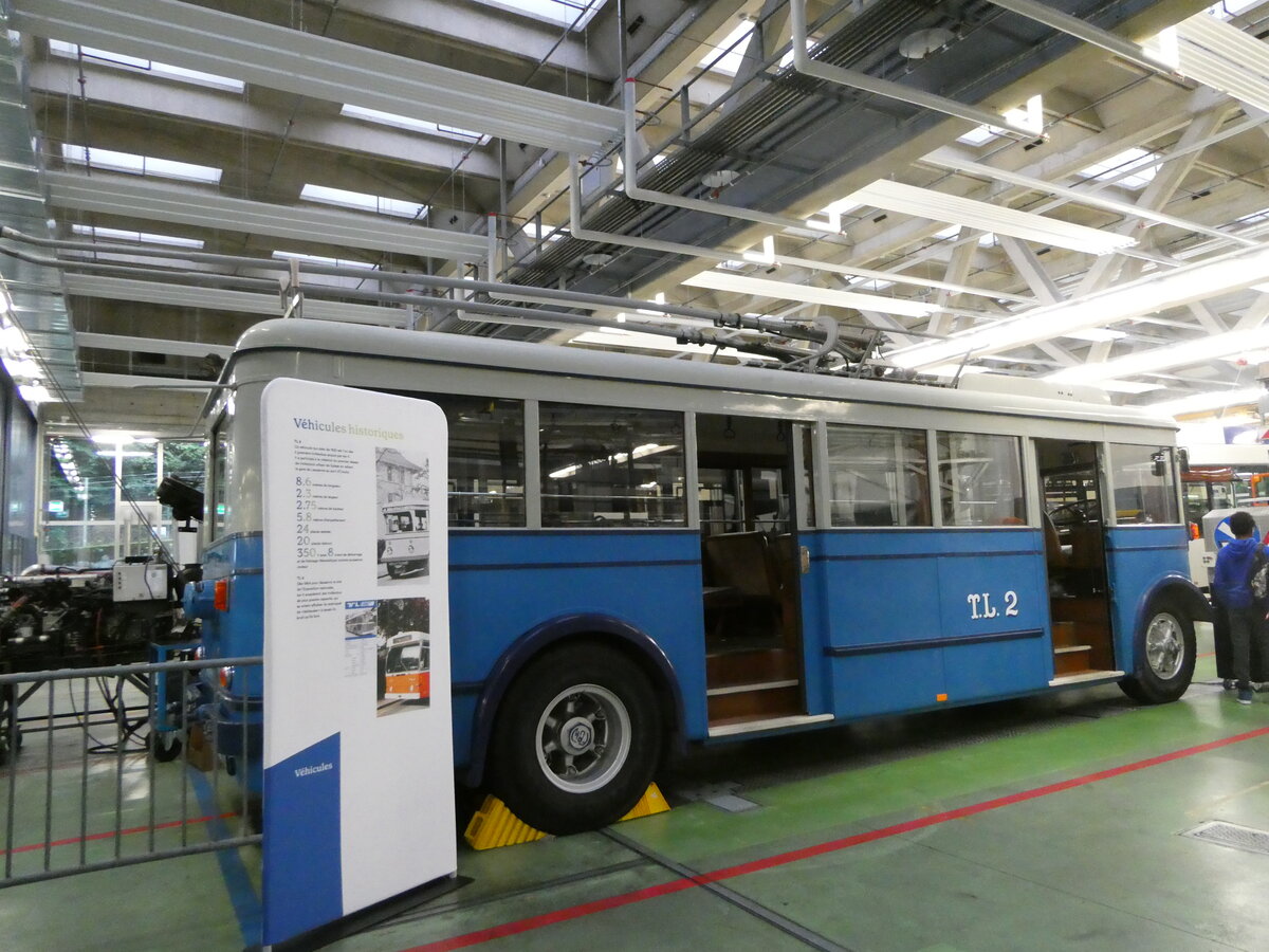 (240'443) - TL Lausanne - Nr. 2 - FBW/Eggli Trolleybus (ex Nr. 3) am 1. Oktober 2022 in Lausanne, Dpt Borde