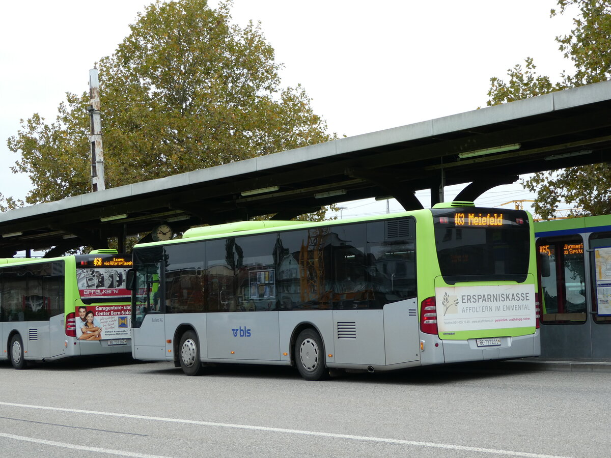 (240'736) - Busland, Burgdorf - Nr. 201/BE 737'201 - Mercedes am 9. Oktober 2022 beim Bahnhof Burgdorf