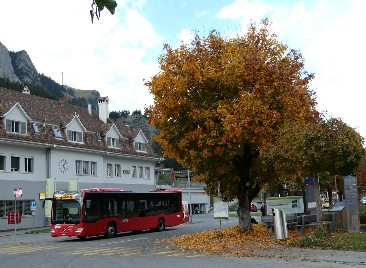 (240'883) - AFA Adelboden - Nr. 92/BE 19'692 - Mercedes am 10. Oktober 2022 beim Bahnhof Kandersteg