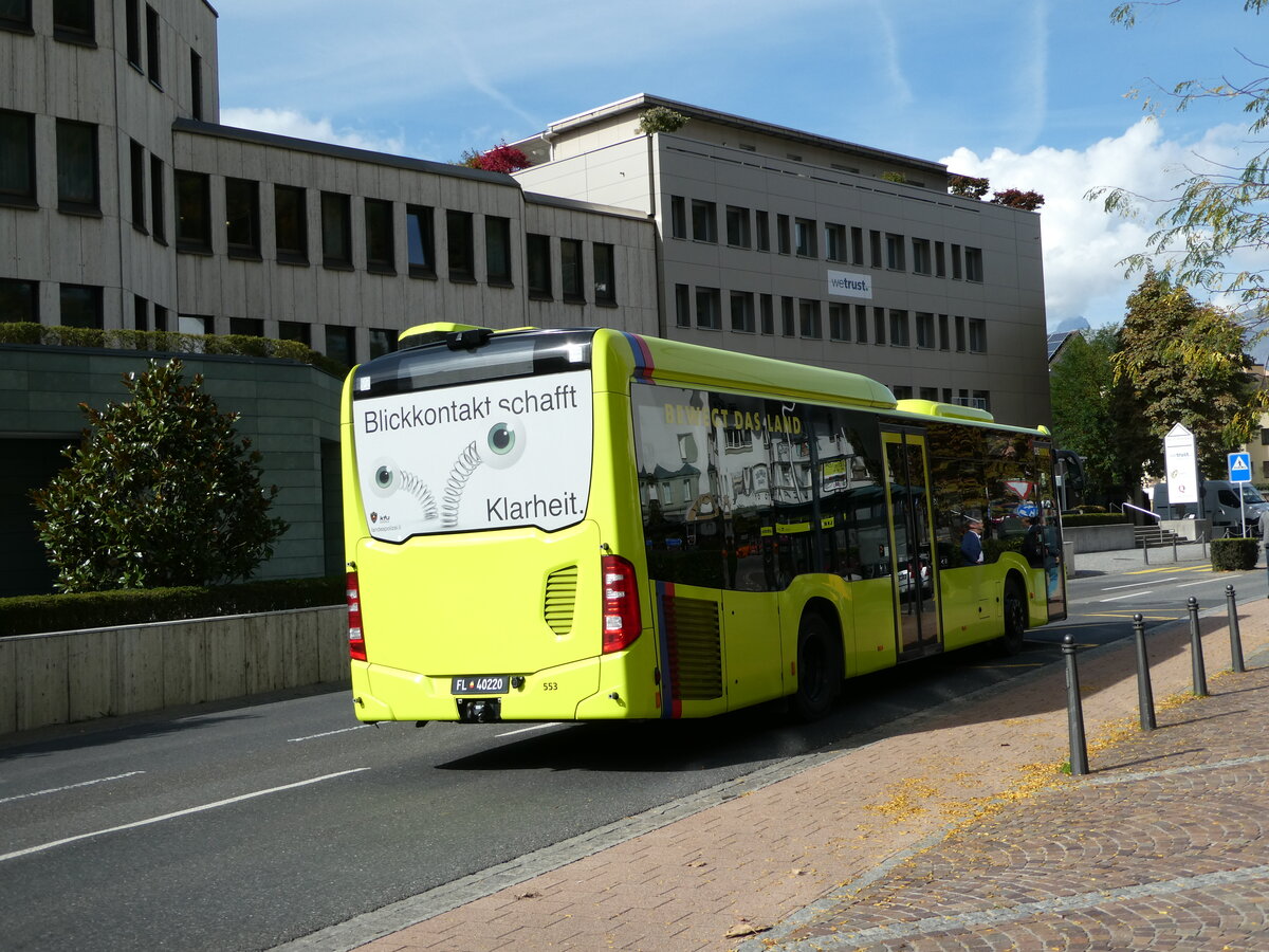 (240'959) - BOS PS Anstalt, Vaduz - Nr. 553/FL 40'220 - Mercedes (ex PLA Vaduz Nr. 48) am 11. Oktober 2022 in Vaduz, Stdtle