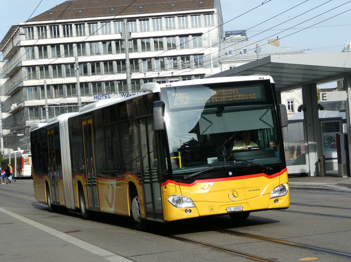(240'999) - Eurobus, Arbon - Nr. 8/TG 18'880 - Mercedes am 11. Oktober 2022 beim Bahnhof St. Gallen