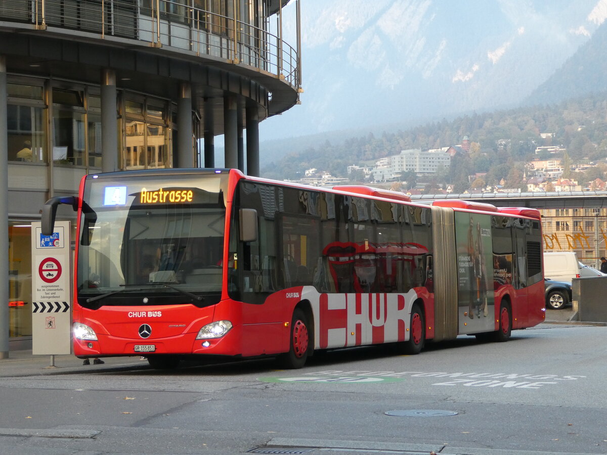 (241'166) - Chur Bus, Chur - Nr. 51/GR 155'851 - Mercedes am 12. Oktober 2022 in Chur, Post 1