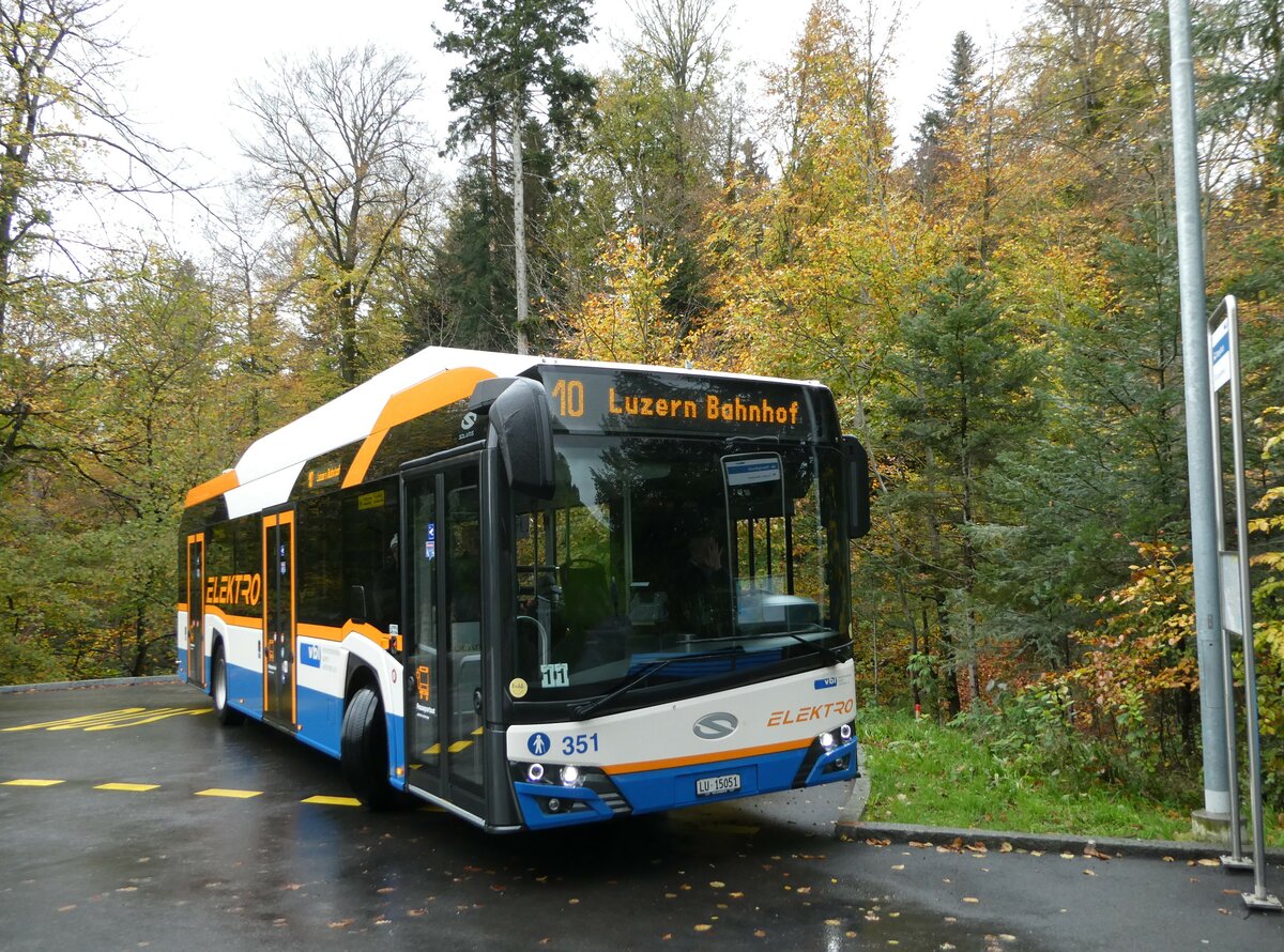 (242'193) - VBL Luzern - Nr. 351/LU 15'051 - Solaris am 5. November 2022 in Luzern, Obergtsch