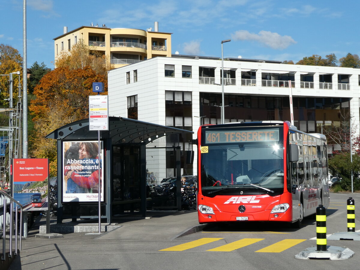 (242'908) - ARL Viganello - Nr. 16/TI 74'716 - Mercedes am 17. November 2022 beim Bahnhof Lugano
