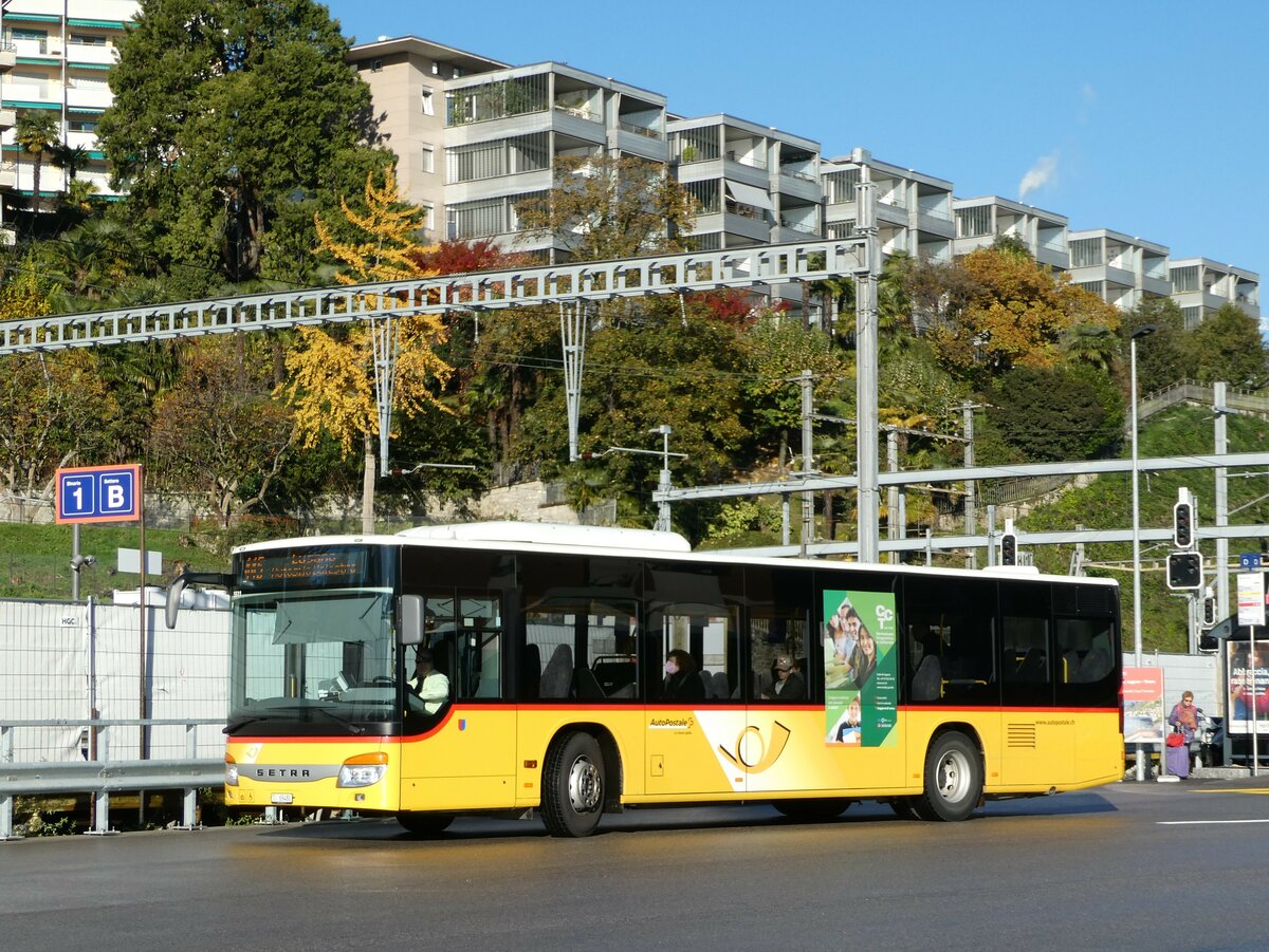 (242'973) - AutoPostale Ticino - Nr. 540/TI 69'480 - Setra am 18. November 2022 beim Bahnhof Lugano