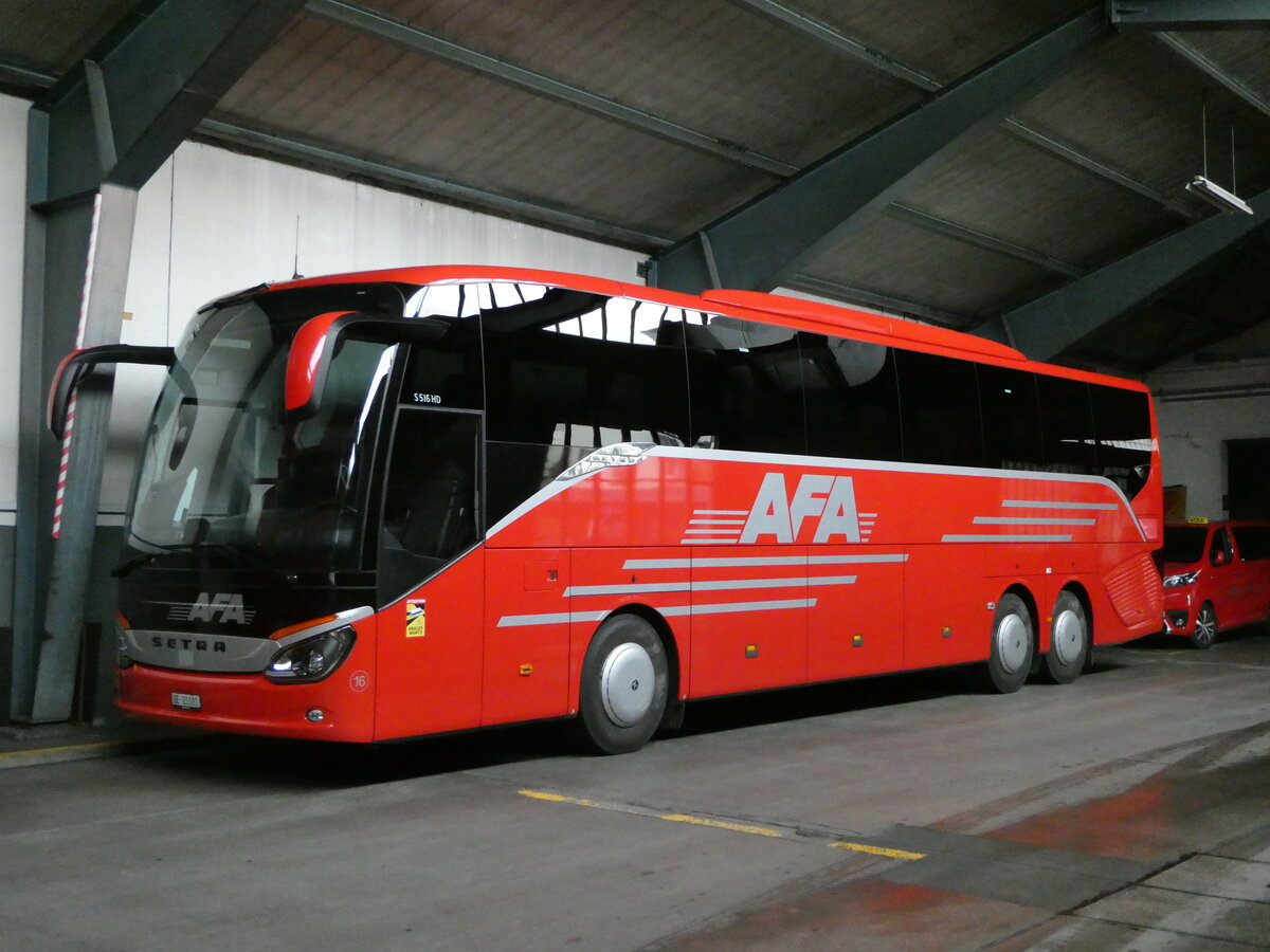 (243'331) - AFA Adelboden - Nr. 16/BE 21'181 - Setra am 30. November 2022 in Adelboden, Busstation