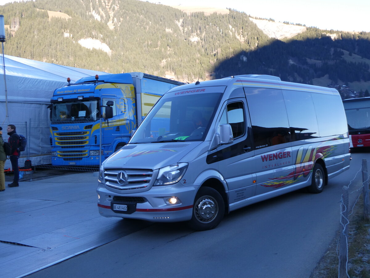 (244'551) - Wenger, Interlaken - Nr. 2/BE 483'462 - Mercedes am 7. Januar 2023 in Adelboden, Weltcup