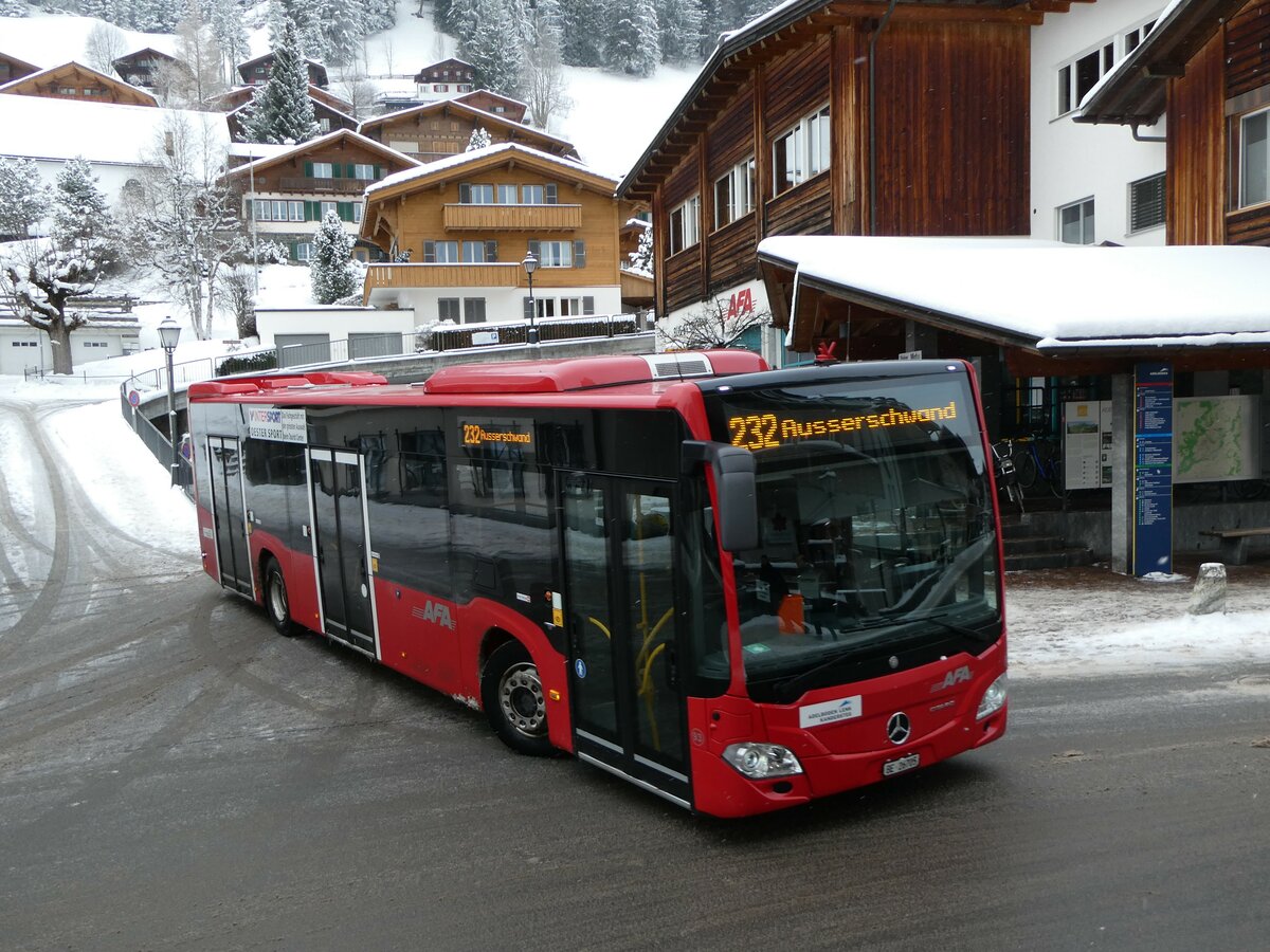 (245'257) - AFA Adelboden - Nr. 93/BE 26'705 - Mercedes am 22. Januar 2023 in Adelboden, Busstation