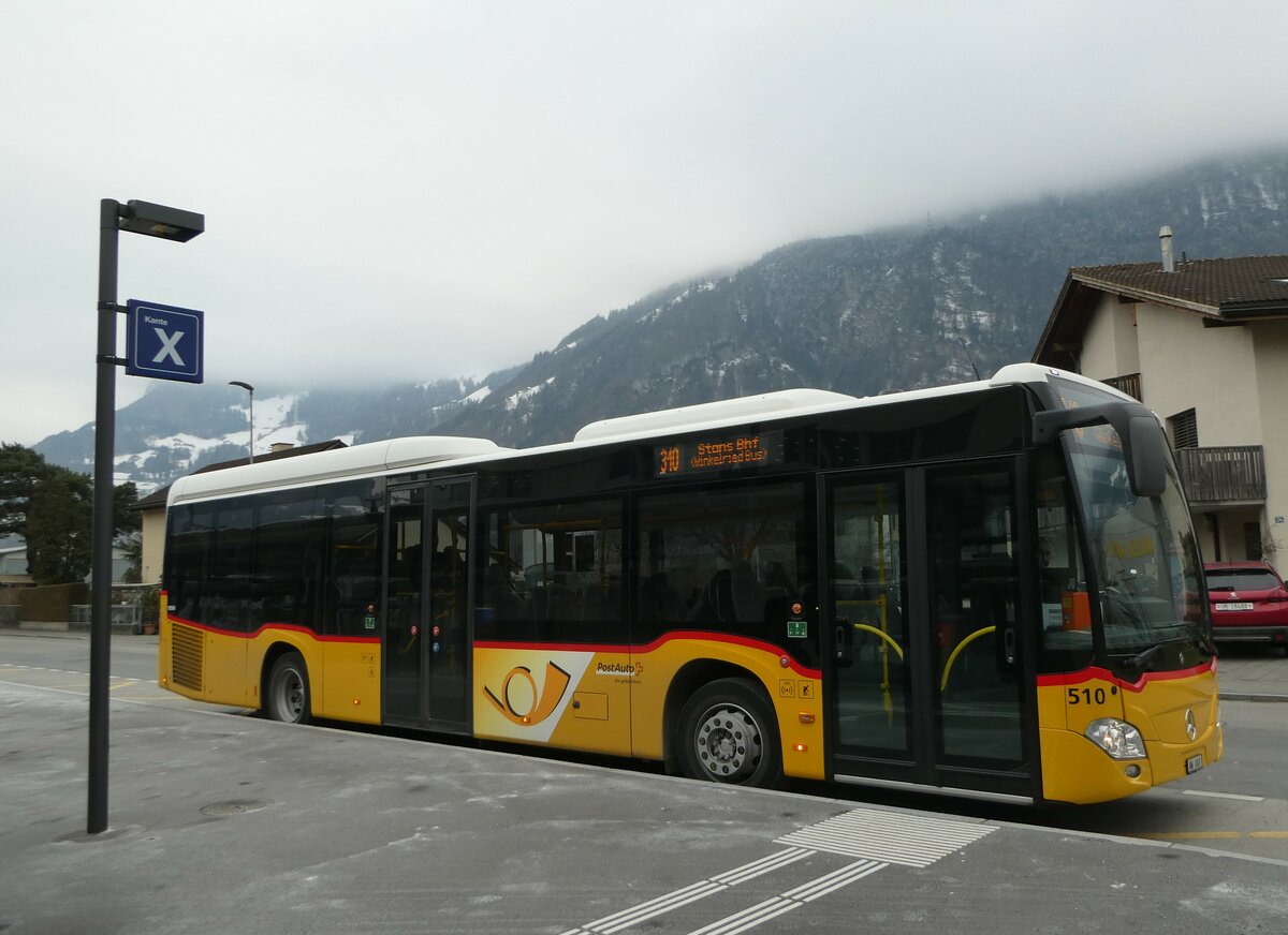 (245'415) - PostAuto Zentralschweiz - Nr. 510/NW 1049/PID 10'566 - Mercedes (ex Nr. 68; ex AAGU Altdorf Nr. 68) am 25. Januar 2023 beim Bahnhof Altdorf