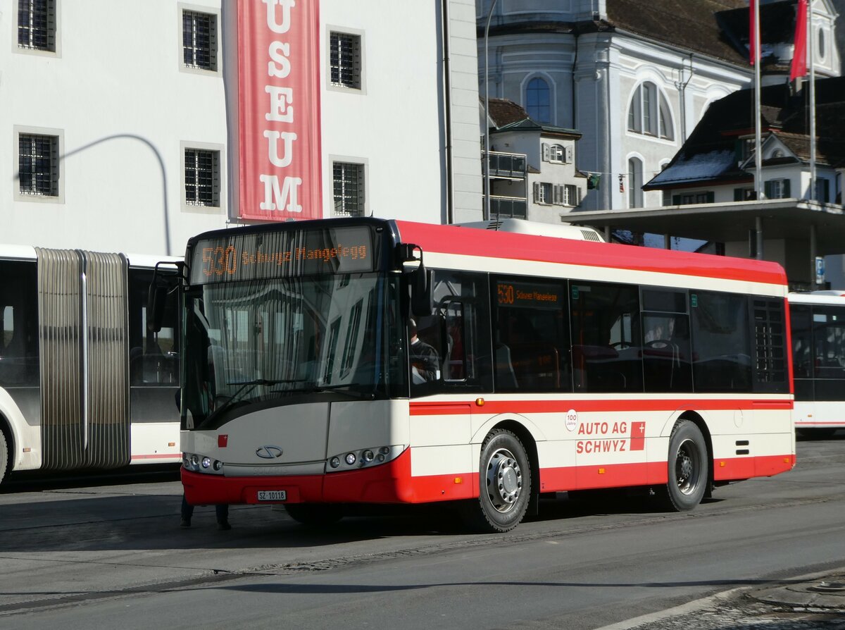 (245'711) - AAGS Schwyz - Nr. 18/SZ 10'118 - Solaris am 3. Februar 2023 in Schwyz, Zentrum