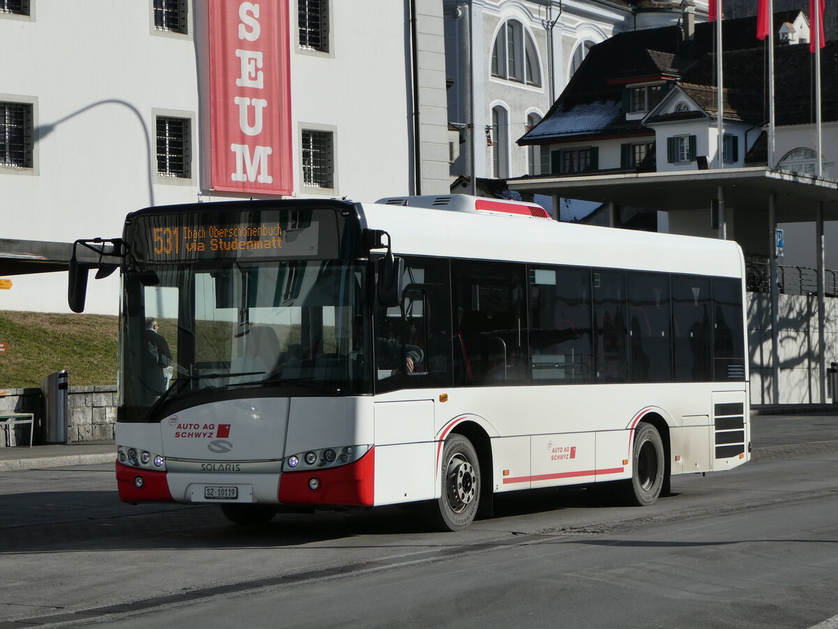 (245'716) - AAGS Schwyz - Nr. 19/SZ 10'119 - Solaris am 3. Februar 2023 in Schwyz, Zentrum