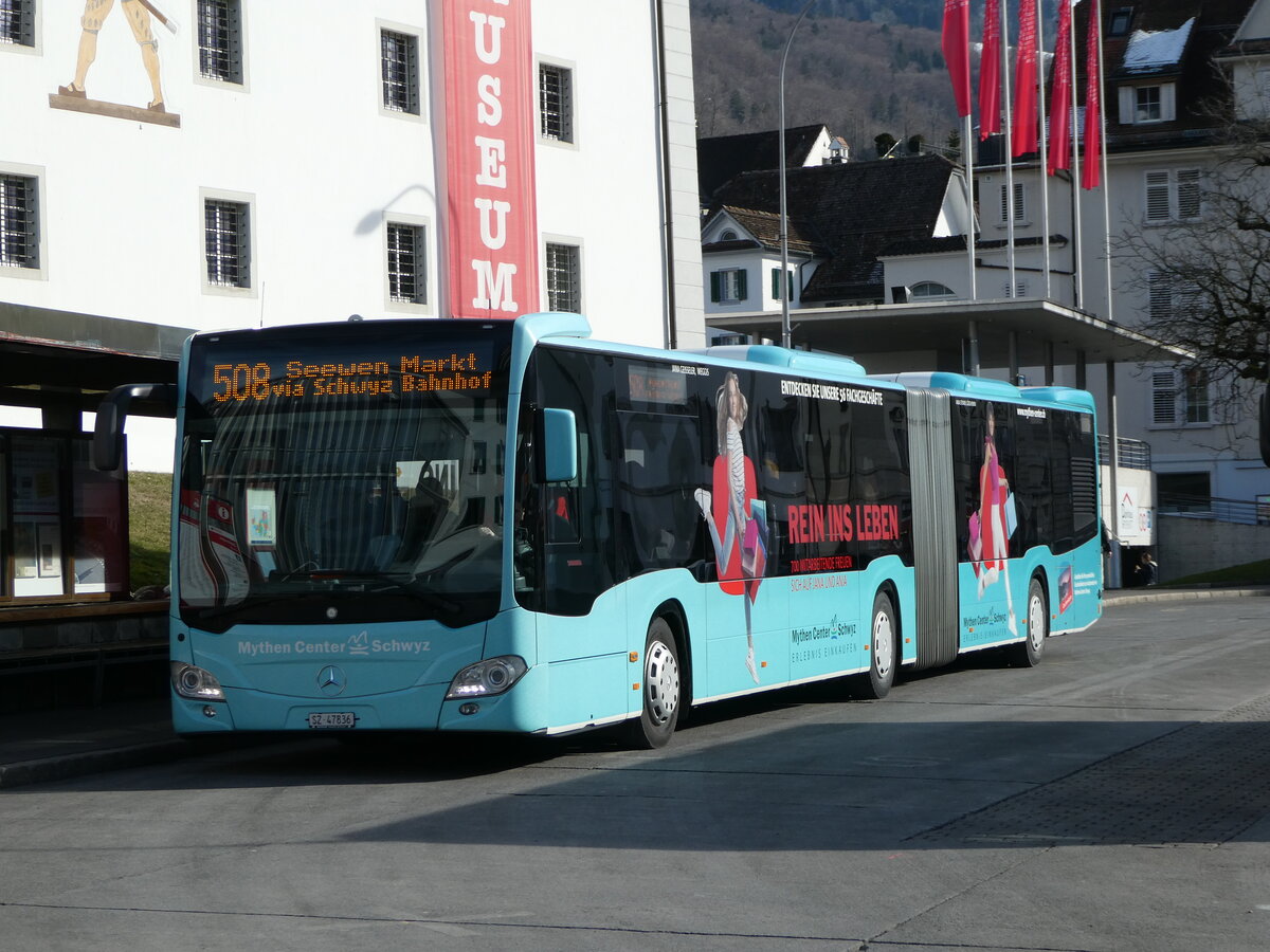 (245'721) - AAGS Schwyz - Nr. 36/SZ 47'836 - Mercedes am 3. Februar 2023 in Schwyz, Zentrum