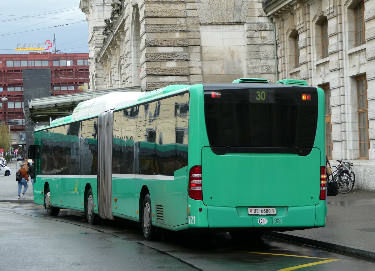 (247'859) - BVB Basel - Nr. 721/BS 6680 - Mercedes am 30. Mrz 2023 beim Bahnhof Basel