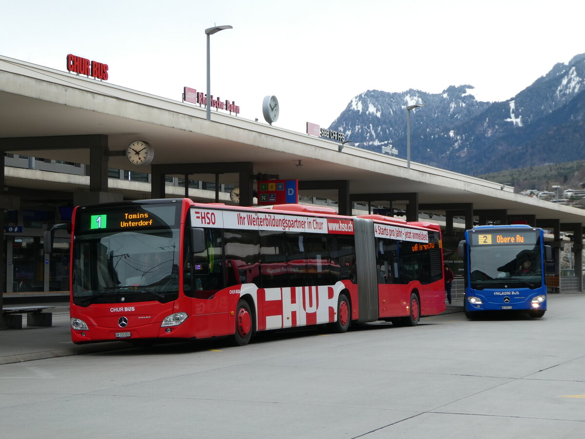 (248'575) - Chur Bus, Chur - Nr. 50/GR 155'850 - Mercedes am 15. April 2023 beim Bahnhof Chur
