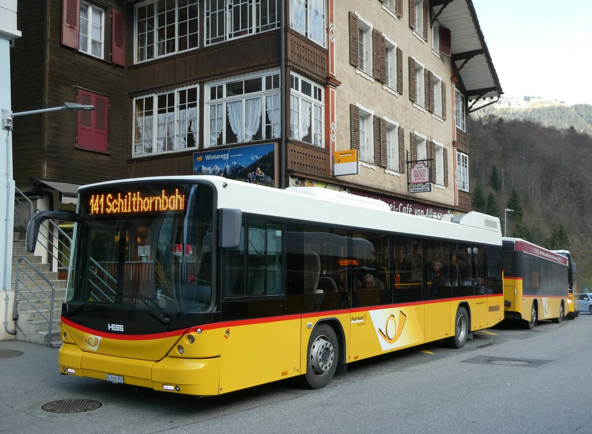 (248'751) - PostAuto Bern - BE 669'359/PID 10'147 - Hess (ex Nr. 6; ex Klopfstein, Laupen Nr. 6) am 18. April 2023 beim Bahnhof Lauterbrunnen