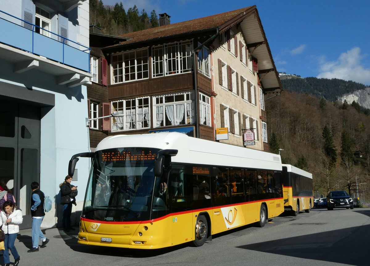 (248'765) - PostAuto Ostschweiz - SG 426'001/PID 10'148 - Hess am 18. April 2023 beim Bahnhof Lauterbrunnen