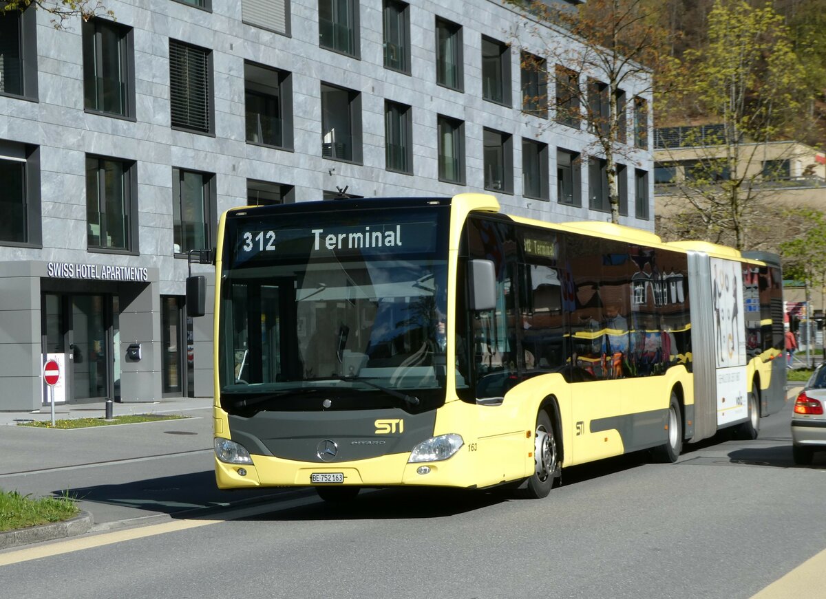 (248'933) - STI Thun - Nr. 163/BE 752'163 - Mercedes am 21. April 2023 beim Bahnhof Interlaken Ost
