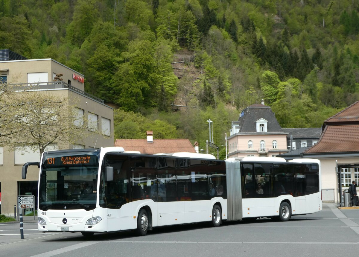 (249'416) - Intertours, Domdidier - Nr. 468/FR 300'468 - Mercedes (ex Nr. 201) am 2. Mai 2023 beim Bahnhof Interlaken Ost