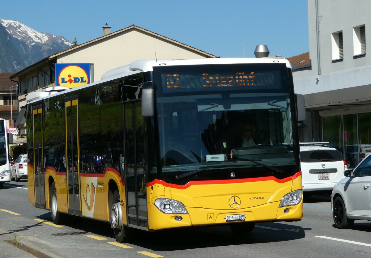 (249'464) - PostAuto Bern - BE 653'385/PID 11'683 - Mercedes am 3. Mai 2023 in Spiez, Ltschbergplatz