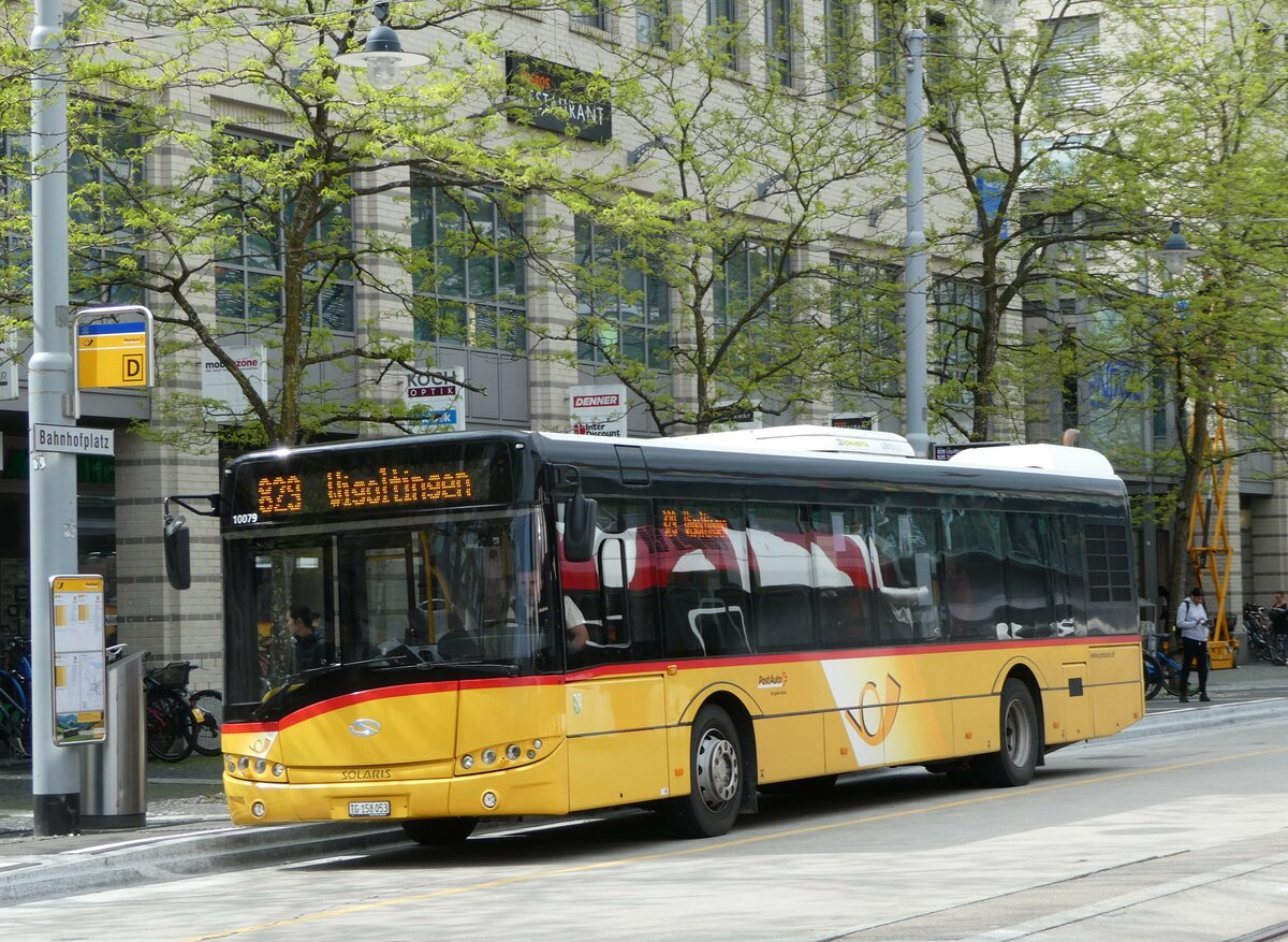 (249'868) - PostAuto Ostschweiz - TG 158'053/PID 10'079 - Solaris am 12. Mai 2023 beim Bahnhof Frauenfeld